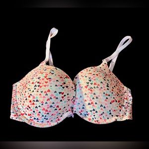 Victoria's Secret Pink Heart Print T-Shirt Bra